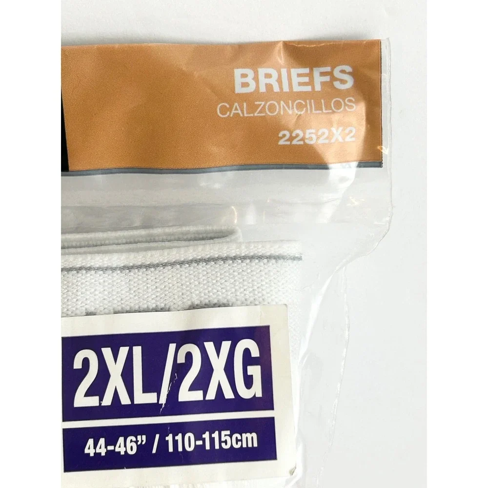 Hanes Mens 3 Pack Tagless White Briefs ComfortSoft Full Rise 2XL 2252X2